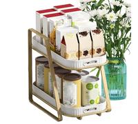 Étagère De Rangement Cuisine | 2 Niveaux Anti-Rouille Anti-Dérapant Support D'Affichage,Support Pour Tasses À Thé | Pour Cuisine Familiale, Maison, Intérieur, Plan De Travail, Dortoir, Bar À Café,