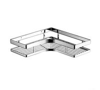 Étagère de rangement d'angle de salle de bain, support mural, organiseur en acier inoxydable avec perceuse, pour toilettes