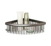 Étagère de rangement d'angle pour salle de bain, panier triangulaire en maille métallique, aluminium résistant à la rouille, montage mural sans perçage, design stable et épais pour petites salles de