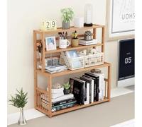 Étagère De Rangement De Bureau - Bureau D'ordinateur En Bois Étagère De Rangement, Petite Étagère De Bureaus Ouverte Présentoir De Rangement, Bibliothèque Organisateur De Table À Poser(40*23*66cm)