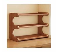 Étagère de Rangement de Bureau en Bambou - Support de Rangement Compact à 2 Niveaux pour Livres, décoration et Papeterie - Idéal pour Le Bureau à Domicile, Le dortoir ou Le Studio