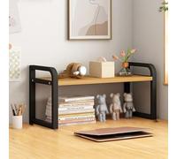 Étagère de rangement de bureau en bois - Bibliothèque multicouche à 2/3 niveaux pour bureau à domicile, dortoir, étude - Étagère robuste pour livres, plantes et décoration