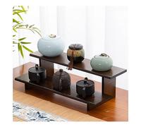 Étagère de rangement de bureau, support de tasse à café en bois à 2 niveaux, support de rangement for épices de comptoir, étagère de rangement for ustensiles de thé, théière, bouteilles d'épices, boca