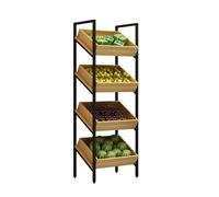 Étagère de rangement de cuisine à 3 niveaux pour fruits et légumes, grande capacité, panier commercial, facile à assembler, pour collations, outils, etc. Parfait pour la maison ou le travail
