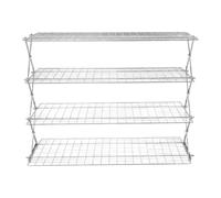 Étagère de rangement de cuisine en fer forgé à 5 niveaux pour épices et fournitures de cuisson - Grille de refroidissement pliable noir/argenté 39,5 x 24,5 cm - Organiseur multifonction peu encombrant