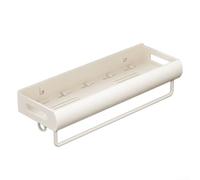 Étagère de rangement de salle de bain sans perçage pour balcon, toilettes, lavabos - Organisation pratique sans modification du mur (40 cm) - Blanc crème