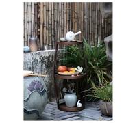 Étagère de rangement de style asiatique traditionnel, étagère Bogu de style chinois, support de pot de fleurs, tour de panier à 3 niveaux, étagère à plateau décorative pour salon, salon de thé, jardin