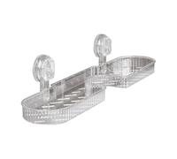 Étagère de rangement du robinet avec étagère murale de tasse d'aspiration non glissée, panier amovible | Organisateur de salle de bain pour savon, vaisseaux, nettoyant pour le visage, étagèreà économ