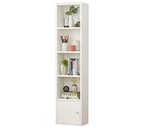 Étagère de rangement en bois à 6 couches avec portes, étagère et bibliothèque peu encombrantes pour enfants - Disponible en blanc, rose, hêtre, vert