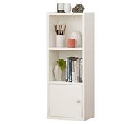 Étagère de rangement en bois à 6 étages avec portes pour économiser de l'espace - Bibliothèque élégante pour enfants en hêtre blanc, rose et vert, parfaite pour ranger les jouets et les livres