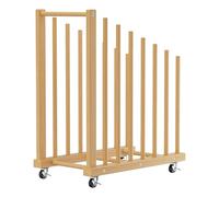 Étagère de rangement en bois avec roulettes, gain de place | Longue durée de vie, support mobile pour salle de ffiches, bureau, porte, papier, artisanat, école