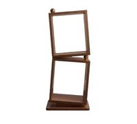 Étagère de rangement en bois - Bibliothèque à deux étages ouverte avec 2 compartiments pour le bureau et la maison, support d'imprimante, étagère d'affichage