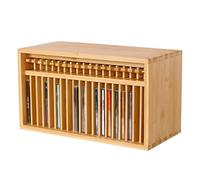 Étagère de rangement en bois pour CD, peut contenir 19 boîtes, organiseur de bureau pour salles multimédia et cinéma maison
