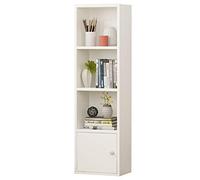 Étagère de rangement en bois pour enfants avec portes, bibliothèque, économie d'espace, design à 6 couches (blanc/rose/vert)