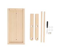 Étagère de rangement en bois pour laine, support à laine à double niveau avec tiroir coulissant, organisateur de laine portable antidérapant pour le tricot et les fournitures de