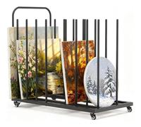 Étagère de rangement en toile avec roulettes pour l'organisation d'un studio d'art