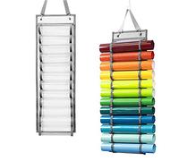 Étagère de Rangement en Vinyle - Support de Rouleau 12 Trous Organiseur à Suspendre pour Feuilles de Vinyle, Papier de Transfert Thermique (12)