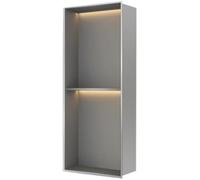 Étagère de Rangement encastrée en Acier Inoxydable avec éclairage LED pour Salle de Bain idéale pour Organiser Votre Salle de Bain. Organiseur Mural Durable.