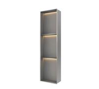 Étagère de rangement encastrée pour niche de douche murale en acier inoxydable avec éclairage LED - Étagère de rangement étanche pour salle de bain pour l'organisation des plateaux et les so