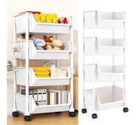 Étagère de rangement étroite multi-usage avec freins pour dortoirs, maison, bureau