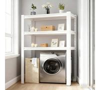 Étagère de rangement for lave-linge et sèche-linge - Étagères métalliques, support autoportant réglable | Étagère robuste for buanderie, cuisine, salle de bain (blanc)(Three floors,L110W40_183CM)