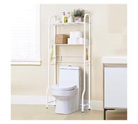 Étagère de Rangement for Toilettes,Meuble de Rangement for Machine à Laver à 2 Niveaux,étagère Ouverte en métal for Salle de Bain,buanderie,Cuisine(White)