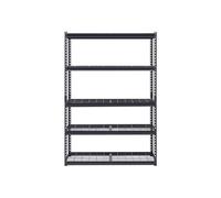 VEVOR Étagère de Rangement, 1361 kg, Étagère de Garage Métallique Robuste Réglable, 5 Niveaux, 508x1219,2x1828,8 mm, Meuble Rayonnages de Stockage, pour Cuisine, Atelier, Sous-sol, Buanderie, Noir