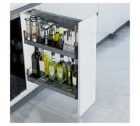 Étagère de rangement haute extractible, panier de rangement réglable en hauteur pour garde-manger, organiseur d'armoire avec cloisons, pour cuisine, garde-manger, salle de bain