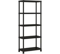 Etagère de rangement - KETER - ETAGERE PLUS 80/5 - 5 tablettes réglables - Noir