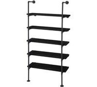 Étagère De Rangement Hwc-C45, Rangements Pour Livres, Design Industriel 165x80x28cm Gris Foncé Multicolore
