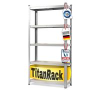 Étagère de Rangement Métallique ""Titan Pro"" - Ultra-Robuste, jusqu’à 875 kg de Charge Totale, Galvanisé, 200 x 100 x 50 cm