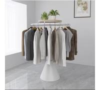 Étagère de rangement mobile robuste - Présentoir à vêtements rond rotatif et autonome pour boutiques, présentoir circulaire à vêtements sur pied, organiseur de garage pour outils, présentoir