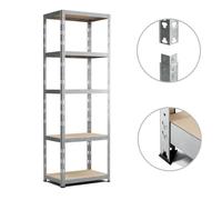 Etagere de Rangement modulable et polyvalente pour atelier, garage, cave...Charges Lourdes 172x75x30cm - Gris