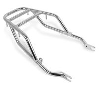 Étagère De Rangement Moto pour W800 pour ABS pour Cafe Porte Bagages Arrière avec Sissy Bar Tablette Dossier Rail Protection Avant(Argent)