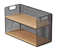 Étagère de rangement multicolore à 2 niveaux pour cuisine et bureau, étagère de bureau pour bureau à domicile et bibliothèque (30 cm)
