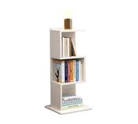Étagère de rangement multicouche élégante noire, options de combinaison gratuites, base en bois massif, présentoir d'angle (blanc, 91,9 cm) élégant pour la maison.