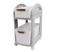 Étagère de rangement multicouche épaissie grande capacité chariot roulant organisateur de panier amovible pour cuisine garde-manger salle de bain bureau PP plastique 2 3 4 étagères (2 couches)