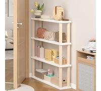 Étagère de rangement multicouche, organisateur peu encombrant pour chambre à coucher et salon, design au sol en bois massif, économiseur d'espace derrière la porte