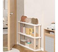Étagère de rangement multicouche, organisateur peu encombrant pour chambre à coucher et salon, design au sol en bois massif, économiseur d'espace derrière la porte
