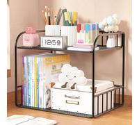 Étagère de rangement multifonction pour bureau, cuisine, chambre à coucher, salle de bain, bibliothèque idéale pour exposer des livres et décorer, 30 x 20 x 35 cm