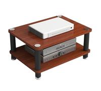 Étagère De Rangement Multimédia À 1 Ou 4 Niveaux avec Étagères, Support De Rangement Polyvalent pour Équipement Audio Tourne-Disque Imprimante Présentoir Livres(Brown,60 * 40 * 30cm(2Tier))