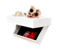 Étagère de Rangement Mural | Organisateur Flottant en Bois Décoratif - Organisateur D'Étagère À Présentation Secrète,pour Cuisine Cadres Photos Livres Objets Décoratifs Parfums et Vins dans la