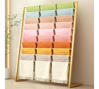 Étagère de rangement murale en métal pour tissu et papier peint, design de tuyau d'acier robuste, utilisation commerciale et solution peu encombrante