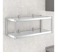 Étagère de rangement murale industrielle à 3 niveaux en acier inoxydable, robuste, facile à nettoyer, support d'organisation pour garde-manger, placard, garage, buanderie(2 - Layer 60x35x75cm)