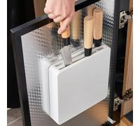 Étagère de rangement murale invisible anti-poussière pour ustensiles de cuisine, offrant une solution d'organisation sanitaire et peu encombrante