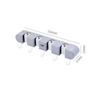 Étagère De Rangement Murale Pour Balai À Franges,Support À Crochets,Auto-Adhésif,Pour Salle De Bains,Cuisine,Jardin,Garage,Outil De Rangement.Grey 4.