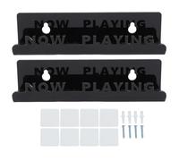 Étagère de rangement murale pour disques, support d'album en acrylique, présentoir flottant pour chambre à coucher, salon, bureau (Noire)