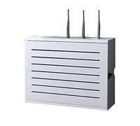 Étagère de rangement murale pour routeur sans fil - Boîte de rangement pour routeur Wifi - Pour la gestion des câbles et la niisation des fils - Étagère flottante avec design de blindage (diamètre