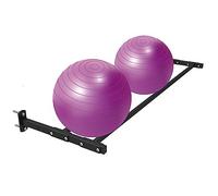 Étagère de rangement murale réglable de 122 à 243 cm de large en métal robuste pour yoga, exercice, basket-ball et ballons de football | Organiseur de salle de sport à domicile (blanc, largeur 124 cm)