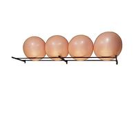 Étagère de rangement murale réglable de 122 à 243 cm de large en métal robuste pour yoga, exercice, basket-ball et ballons de football | Organiseur de salle de sport à domicile (blanc, largeur 124 cm)